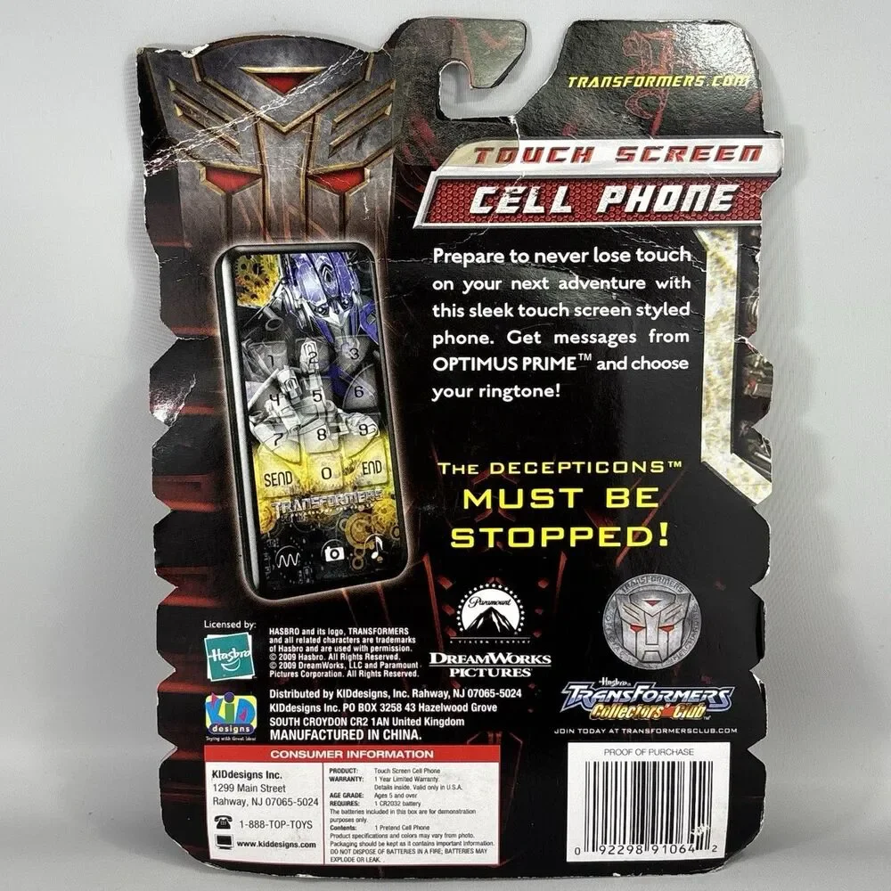 Touch Screen Cell Phone Revenge Of The Fallen Transformers Hasbro 2009 RARE
